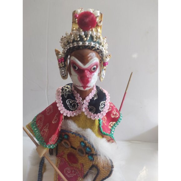 Vintage Oriental Hand puppet Chinese Warrior #1 Porcelain 12" - Picture 12 of 13